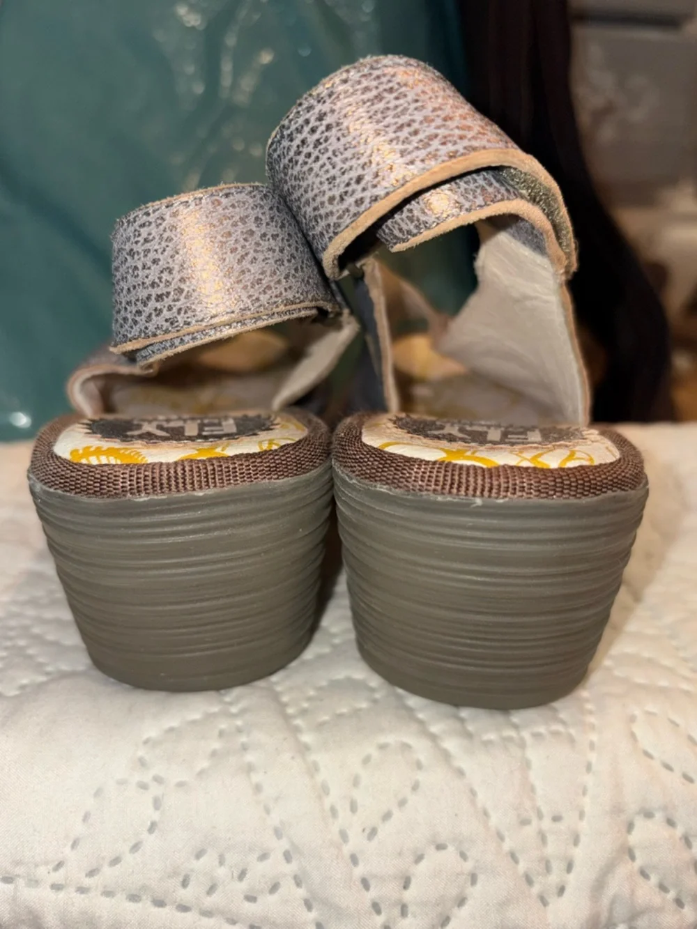 Fly London Yeay Sandal Bronze Size 37